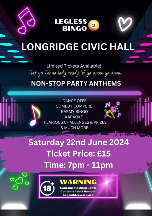 Longridge Civic Hall - Legless Bingo event