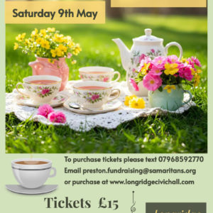 Samaritans Afternoon Tea – Saturday 9th May