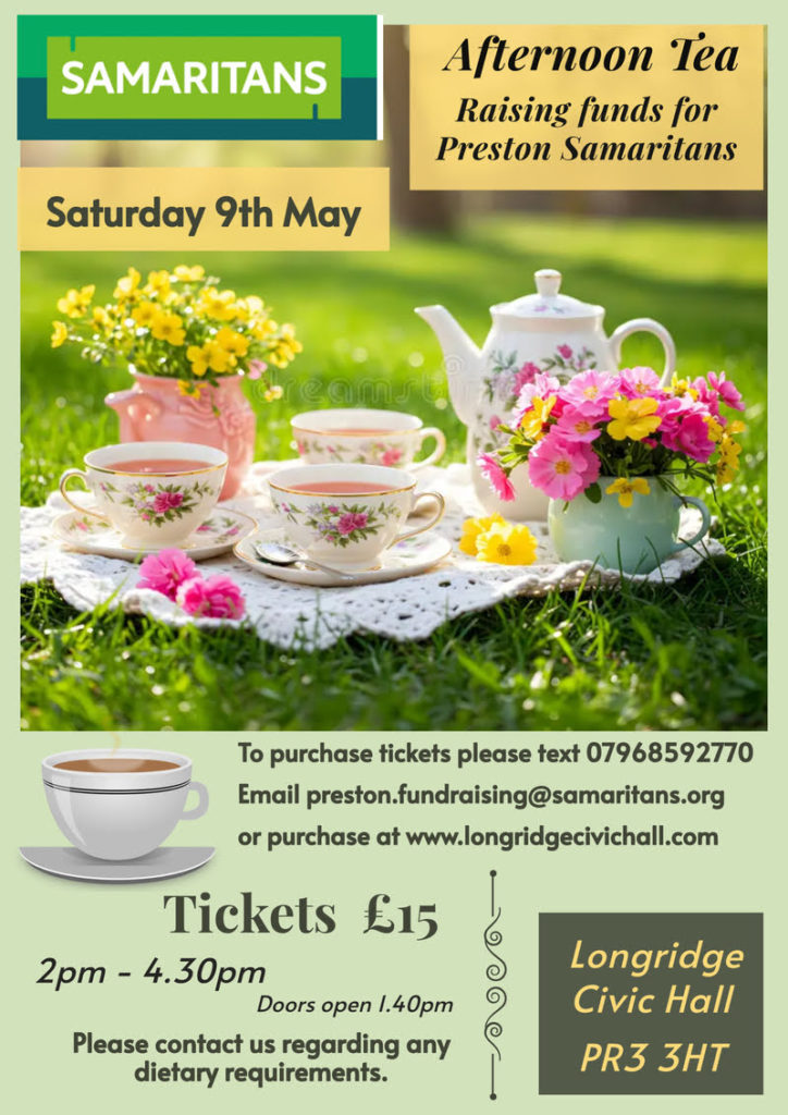 Samaritans Afternoon Tea at Longridge Civic Hall