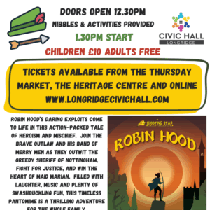 Robin Hood at Longridge Civic Hall – 20th December 12.30pm